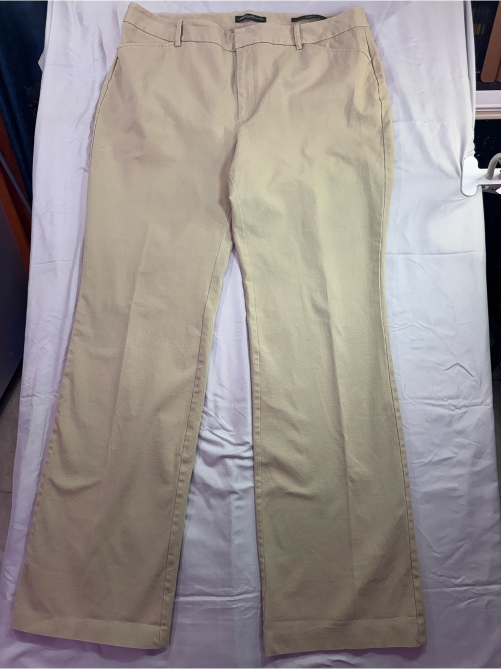 Eddie Bauer Women's Light Beige Wide-Leg Jeans
